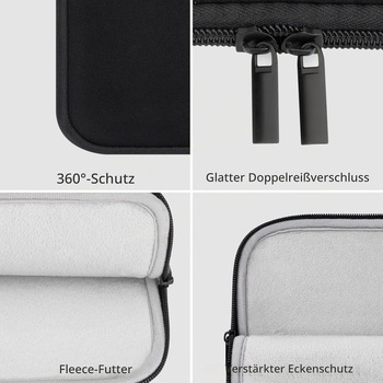 Brašna na notebook 17-17,3 palce, Přenosná brašna na notebook s kapsou na zip na příslušenství,