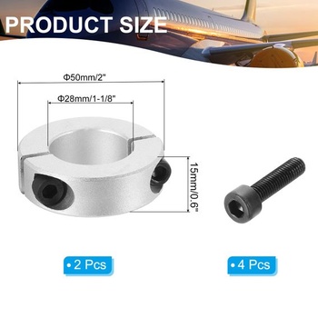PATIKIL Dělená sada objímek 28 mm Vyvrtávací průměr 50 mm Vnější průměr 15 mm Tloušťka, Sada 2