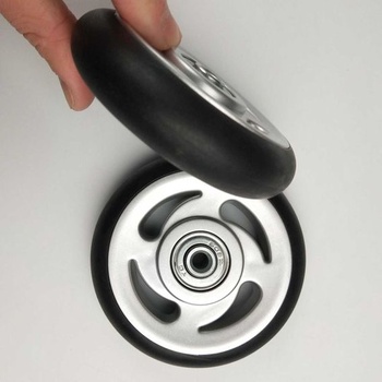 Dvojice koleček na zavazadla o průměru 85 mm, náhradní kolečka pro kufry, 85 mm x 22 mm x 6 mm