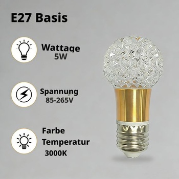 2x E27 LED žiarovky 5W 3000K teplá biela, LED žiarovka 85-265V (B013) E27-b013-teplá biela