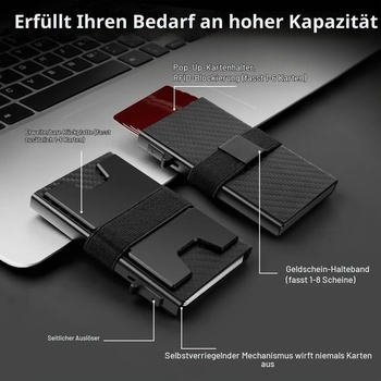 Pánska peňaženka HOTUT, vyskakovacie puzdro na karty s RFID ochranou, minimalistická múdra