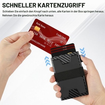 Pánska peňaženka HOTUT, vyskakovacie puzdro na karty s RFID ochranou, minimalistická múdra