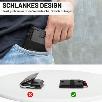 Pánska peňaženka HOTUT, vyskakovacie puzdro na karty s RFID ochranou, minimalistická múdra