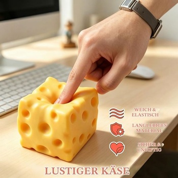 3 mäkké kúsky maslového syra, syrová hračka, antistresová hračka, senzorická antistresová hračka,