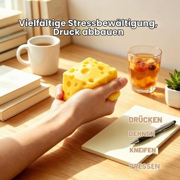 3 mäkké kúsky maslového syra, syrová hračka, antistresová hračka, senzorická antistresová hračka,