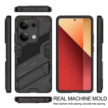 Kompatibilný s Xiaomi Redmi Note 14S 4G Puzdro s ochranným stojanom [pre magnetický držiak