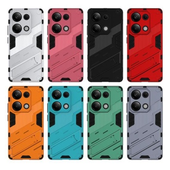 Kompatibilný s Xiaomi Redmi Note 14S 4G Puzdro s ochranným stojanom [pre magnetický držiak