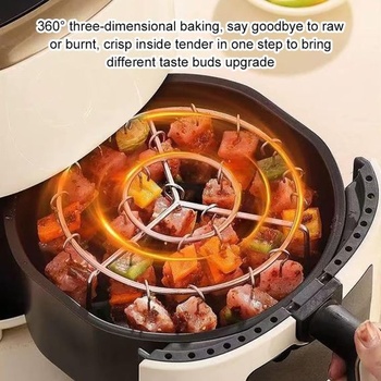 Okrúhly rošt do fritézy, nerezová oceľ, 6 palcov, 1 kus, štýl 1
