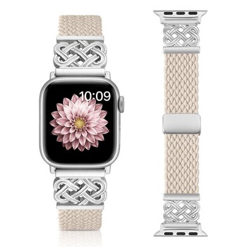 Pletené remienky Chinbersky kompatibilný s Apple Watch 44mm 45mm 46mm 49mm 42mm, magnetická spona,