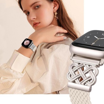 Pletené remienky Chinbersky kompatibilný s Apple Watch 44mm 45mm 46mm 49mm 42mm, magnetická spona,