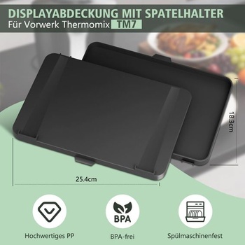 Ochranná fólia na displej pre Thermomix TM7, kryt displeja s držiakom na špachtli (špachtlička nie je