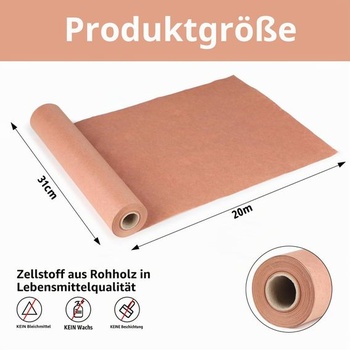 SWAWIS Řeznický papír růžový 31 cm x 20 m potravinářský metzgerpapier na grilování udírna