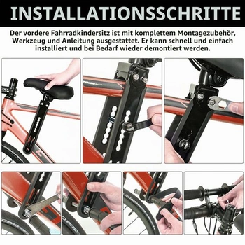 PORFOYO Predná sedačka na horský bicykel pre deti - Detská sedačka na horský bicykel, Predná sedačka na horský bicykel