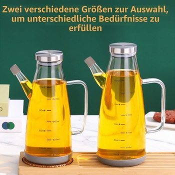 Fľaša na olej 750 ml, fľaša na olivový olej, plechovka na olivový olej, sklenený dávkovač oleja