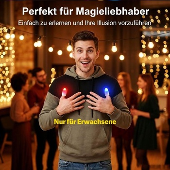 XGOPTS Magické svetlá na palec, balenie 10 kusov, LED magické svetlá na palec, svietiace pre dospelých,