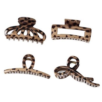 Velké sponky do vlasů s leopardím vzorem, velké sponky do vlasů pro husté vlasy, silná fixace,