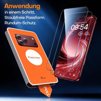 Ochranné tvrdené sklo TAURI pre iPhone 18 Pre 6,3 palce - balenie 2 kusov, priehľadné, pre iPhone 18