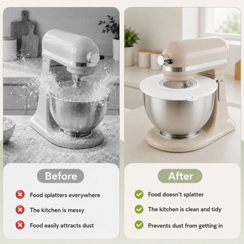 Silikónový kryt proti striekajúcej vode pre mixéry s naklápacou hlavou 4,5–5 QT, kompatibilný s