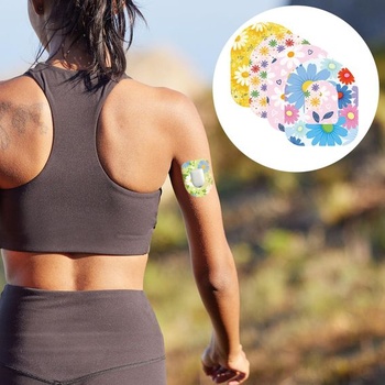 Balenie 25 samolepiacich náplastí pre Omnipod 5, vodotesný kryt senzora CGM, priedušná samolepiaca