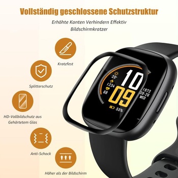 Ochranná fólia Bodyguard pre Versa 3/Sense 2, 3D zakrivené Ultra-HD tvrdené sklo proti poškriabaniu a
