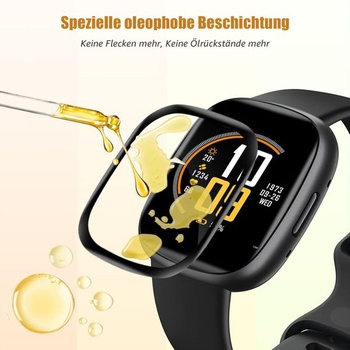 Ochranná fólia Bodyguard pre Versa 3/Sense 2, 3D zakrivené Ultra-HD tvrdené sklo proti poškriabaniu a