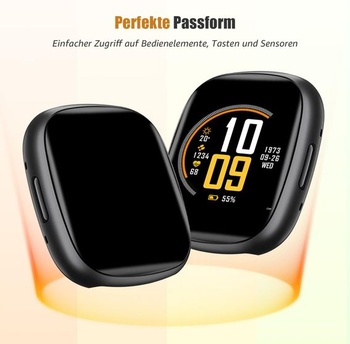 Ochranná fólia Bodyguard pre Versa 3/Sense 2, 3D zakrivené Ultra-HD tvrdené sklo proti poškriabaniu a