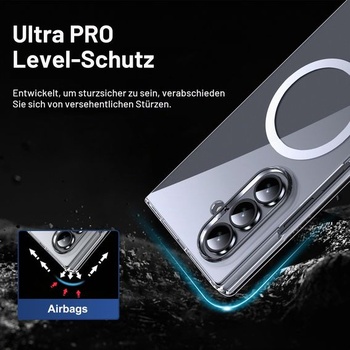 Magnetické pouzdro Lemxiee pro Samsung Galaxy Z Fold 8 Ultra, ultratenké a průhledné akrylové