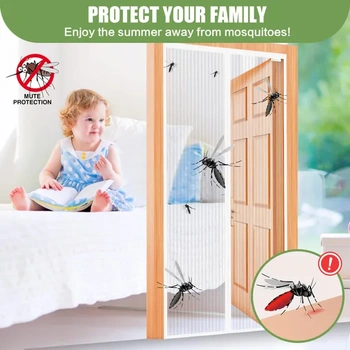 Sieť proti hmyzu na dvere 130x210cm, Meet Beauty sieť proti hmyzu na balkónové dvere biela, magnetická