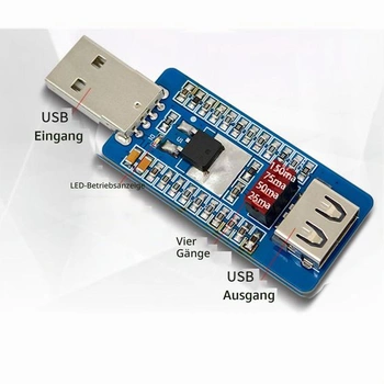 4x USB powerbanka s ochranou proti vypnutí pro virtuální zátěž, USB elektronická ochrana proti