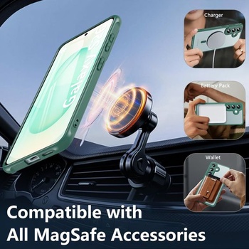 BESINPO Magnetické ochranné púzdro pre Samsung Galaxy S26 s tvrdeným sklom, kompatibilné s