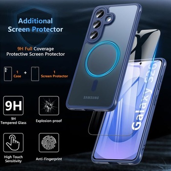 BESINPO Magnetické ochranné pouzdro pro Samsung Galaxy S26 s tvrzeným sklem, kompatibilní s