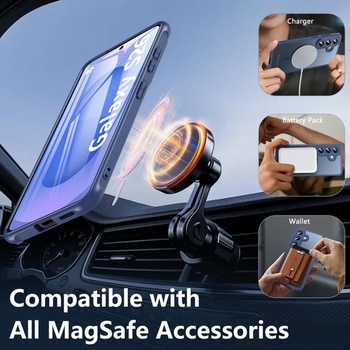 BESINPO Magnetické ochranné pouzdro pro Samsung Galaxy S26 s tvrzeným sklem, kompatibilní s