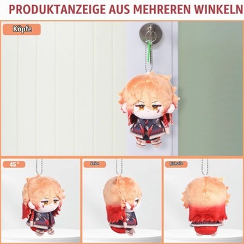 UTIEHD Prívesok na batoh s anime postavou HSR, roztomilý 10cm zberateľský prívesok na kľúče,