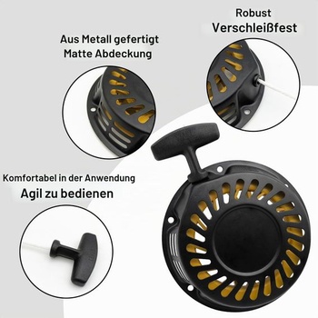 Strongthium štartér s ručným štartérom pre benzínové motory 5,5 HP - 6,5 HP, štartér s ručným