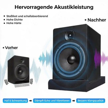 Štúdiové izolačné podložky, 5-cestné nastaviteľné, akustická pena pre reproduktory 3,5