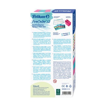 Pelikan 701198 ProColor® krabička s barvami, tyrkysová/růžová, 12 barev, 1 kus 12 barev