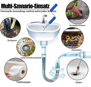 Špirála na čistenie odpadov GYHMTOO 6mm, 3m