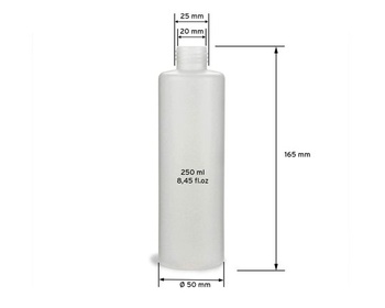 Chobotnice 5 kulatých lahviček o objemu 250 ml se šroubovacím uzávěrem, různé barvy