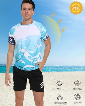 Kúpacie tričko VAYAGER Rash Guard UPF 50+ XL