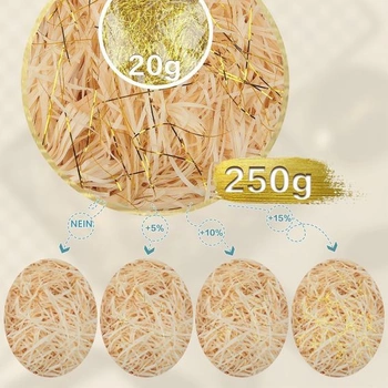 270g darčekový baliaci materiál, drvený papier na šampanské, drvený rafiový baliaci materiál, výplňový