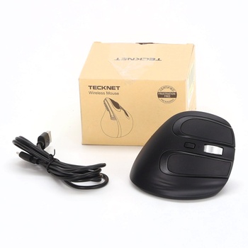 Ergonomická Bluetooth myš TECKNET, 2,4G dobíjacia bezdrôtová vertikálna myš s rozlíšením 4800 DPI,