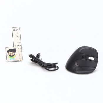 Ergonomická Bluetooth myš TECKNET, 2,4G dobíjacia bezdrôtová vertikálna myš s rozlíšením 4800 DPI,