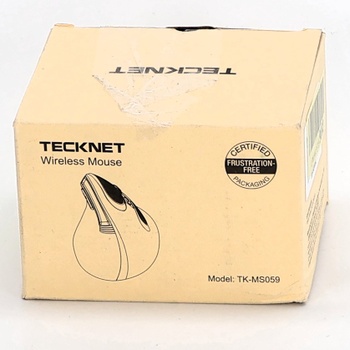 Ergonomická Bluetooth myš TECKNET, 2,4G dobíjacia bezdrôtová vertikálna myš s rozlíšením 4800 DPI,