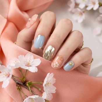 Sun&Beam Nails Ručne vyrábané krátke nails Squoval telovo ružové (#100 S) S #100