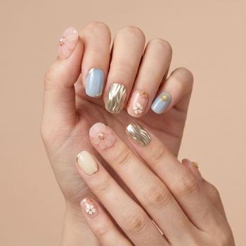 Sun&Beam Nails Ručne vyrábané krátke nails Squoval telovo ružové (#100 S) S #100