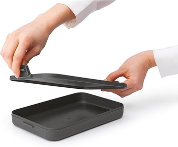 Brabantia - Olovrantový box Make & Take - Plochý - Miesto na sendviče - Veko s uzáverom Click - Vhodné