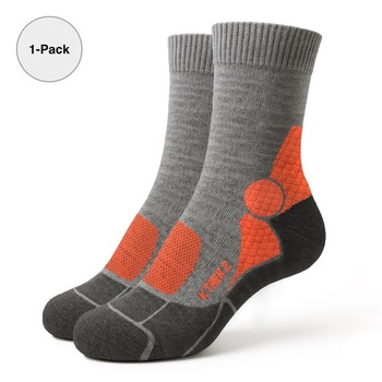Kaiera - Trek Mid - Merino vlnené turistické ponožky vyrobené v Taliansku, polstrované outdoorové