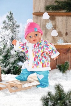 BABY Born Soft Touch Wintertime Girl, bábika bábätko o veľkosti 43 cm s 9 funkciami a