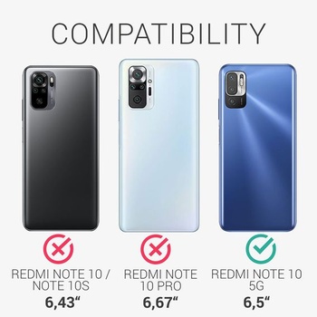 Puzdro na telefón kwmobile pre Xiaomi Redmi Note 10 5G - Silikónové puzdro s metalickým trblietkou -