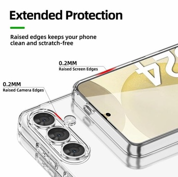 NOVINKA pro Samsung Galaxy S24 Pouzdro Transparentní TPU Nárazuvzdorné S24 6,2 palce Průhledné